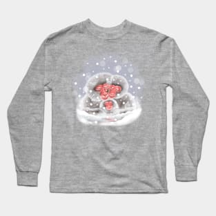 Snow monkey family Long Sleeve T-Shirt